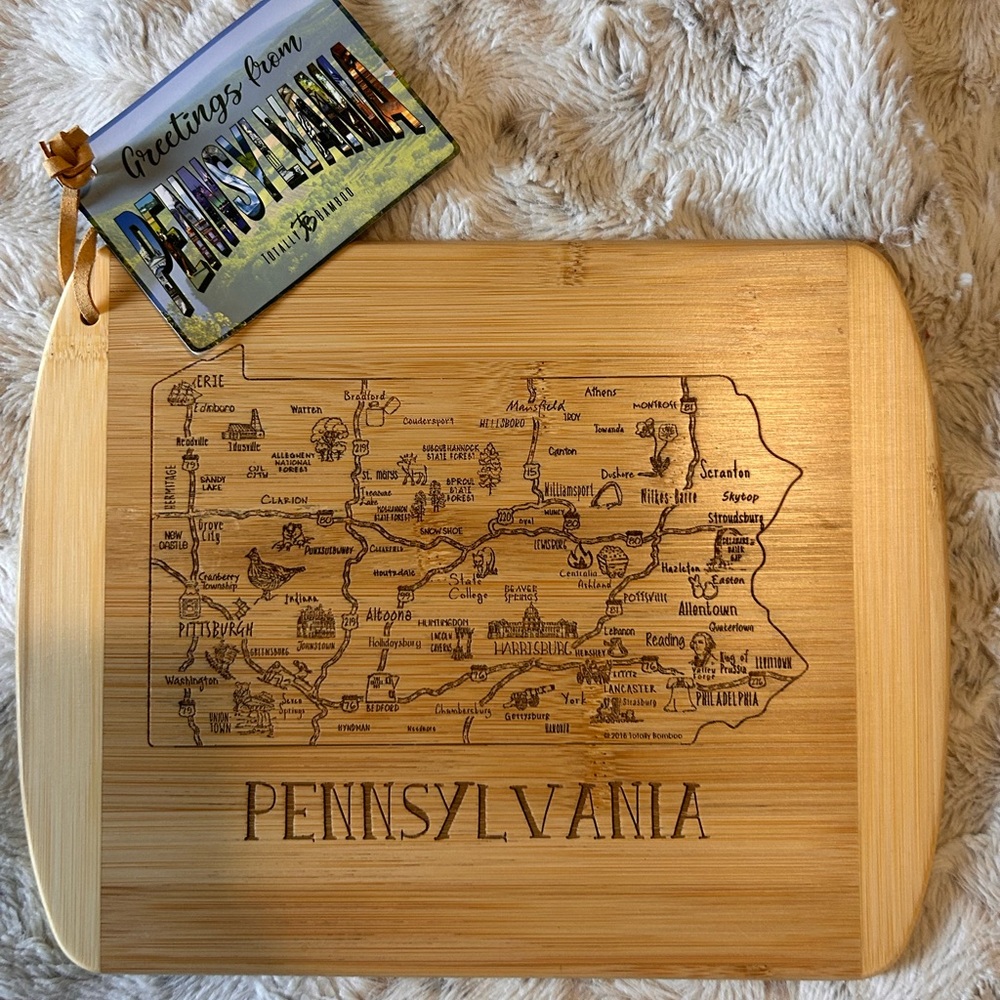Pennsylvania Engraved Bamboo Cutting Board